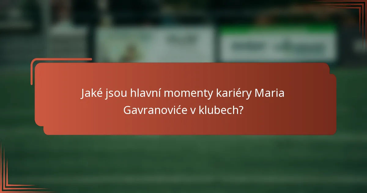 Jaké jsou hlavní momenty kariéry Maria Gavranoviće v klubech?